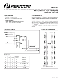 Datasheet PI3B16232V manufacturer Pericom