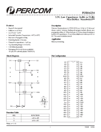 Datasheet PI3B16234A manufacturer Pericom