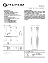 Datasheet PI3B162861 manufacturer Pericom