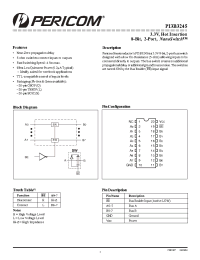 Datasheet PI3B3245 manufacturer Pericom