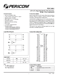 Datasheet PI3C16861V manufacturer Pericom