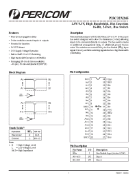 Datasheet PI3C32X245B manufacturer Pericom