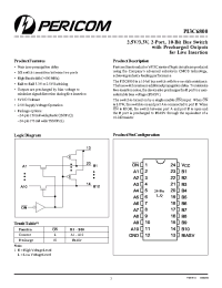 Datasheet PI3C6800L manufacturer Pericom