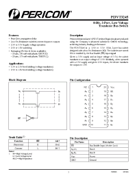 Datasheet PI3VT3245 manufacturer Pericom