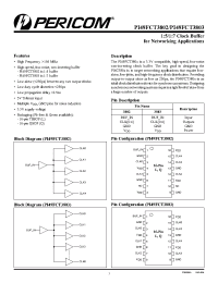 Datasheet PI49FCT3803QE manufacturer Pericom