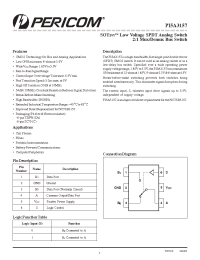 Datasheet PI5A3157 manufacturer Pericom