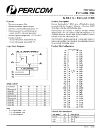 Datasheet PI5C16214 manufacturer Pericom