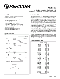 Datasheet PI5C16215C manufacturer Pericom