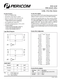 Datasheet PI5C162245B manufacturer Pericom