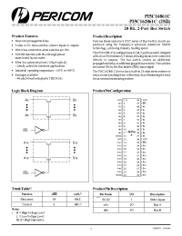 Datasheet PI5C162861C manufacturer Pericom