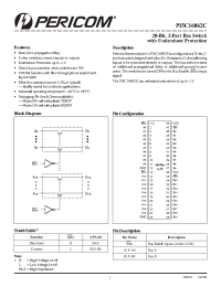 Datasheet PI5C16862C manufacturer Pericom