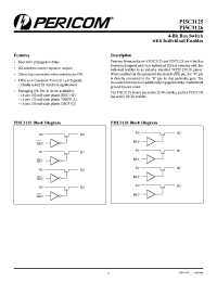 Datasheet PI5C3125 manufacturer Pericom