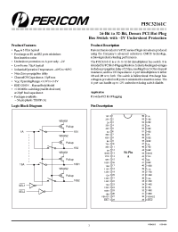 Datasheet PI5C32161CA manufacturer Pericom