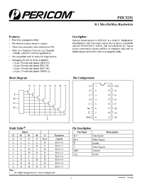 Datasheet PI5C3251S manufacturer Pericom