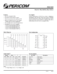 Datasheet PI5C3253L manufacturer Pericom