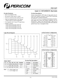 Datasheet PI5C3257 manufacturer Pericom