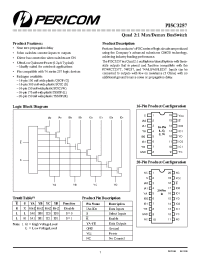 Datasheet PI5C3257Q manufacturer Pericom