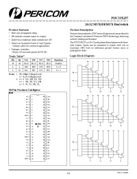 Datasheet PI5C33X257 manufacturer Pericom
