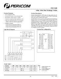 Datasheet PI5C3400 manufacturer Pericom