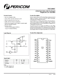Datasheet PI5C6800C manufacturer Pericom