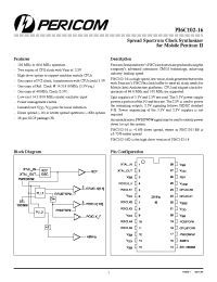 Datasheet PI6C102-16 manufacturer Pericom