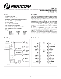 Datasheet PI6C103-05 manufacturer Pericom