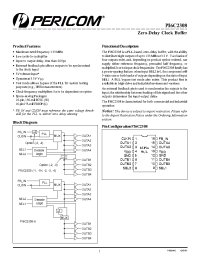 Datasheet PI6C2308I manufacturer Pericom