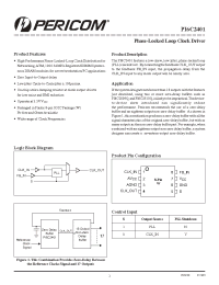 Datasheet PI6C2401WE manufacturer Pericom