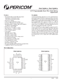 Datasheet PI6C3Q993A-IQ manufacturer Pericom