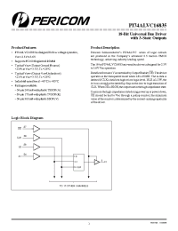 Datasheet PI74ALVC16835 manufacturer Pericom