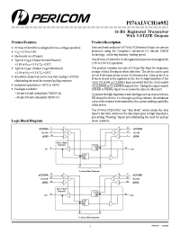 Datasheet PI74ALVCH16952 manufacturer Pericom