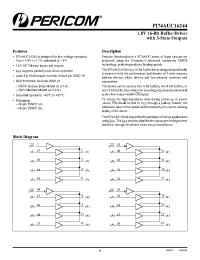 Datasheet PI74AUC16244 manufacturer Pericom