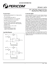 Datasheet PI74AVC+16374 manufacturer Pericom