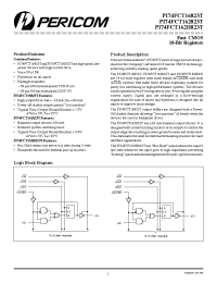 Datasheet PI74FCT162823T manufacturer Pericom