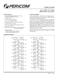 Datasheet PI74LCX16245 manufacturer Pericom
