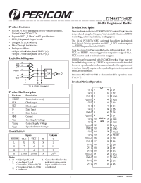 Datasheet PI74SSTV16857 manufacturer Pericom