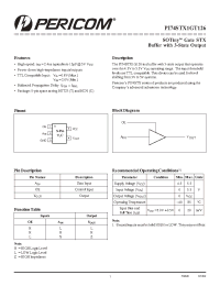 Datasheet PI74STX1GT126 manufacturer Pericom