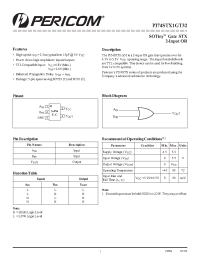 Datasheet PI74STX1GT32TX manufacturer Pericom