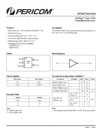Datasheet PI74STX1GU04 manufacturer Pericom
