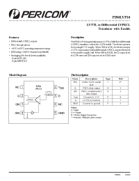 Datasheet PI90LVP10 manufacturer Pericom