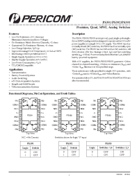 Datasheet PS393 manufacturer Pericom