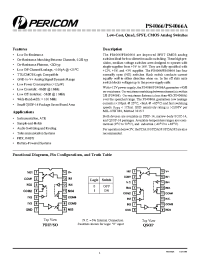 Datasheet PS4066 manufacturer Pericom
