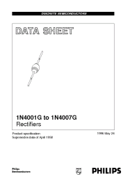 Datasheet 1N4001G manufacturer Philips