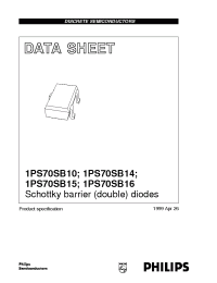 Datasheet 1PS70SB10 manufacturer Philips