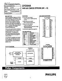 Datasheet 27C64A-12A manufacturer Philips