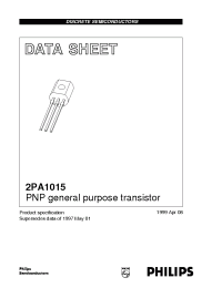 Datasheet 2PA1015 manufacturer Philips