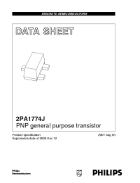 Datasheet 2PA1774SJ manufacturer Philips