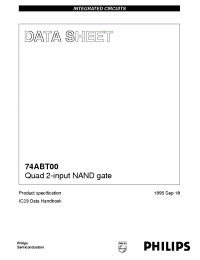 Datasheet 74ABT00PW manufacturer Philips