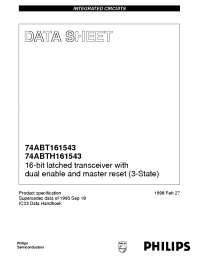 Datasheet 74ABT161543 manufacturer Philips