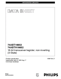 Datasheet 74ABT16652DGG manufacturer Philips